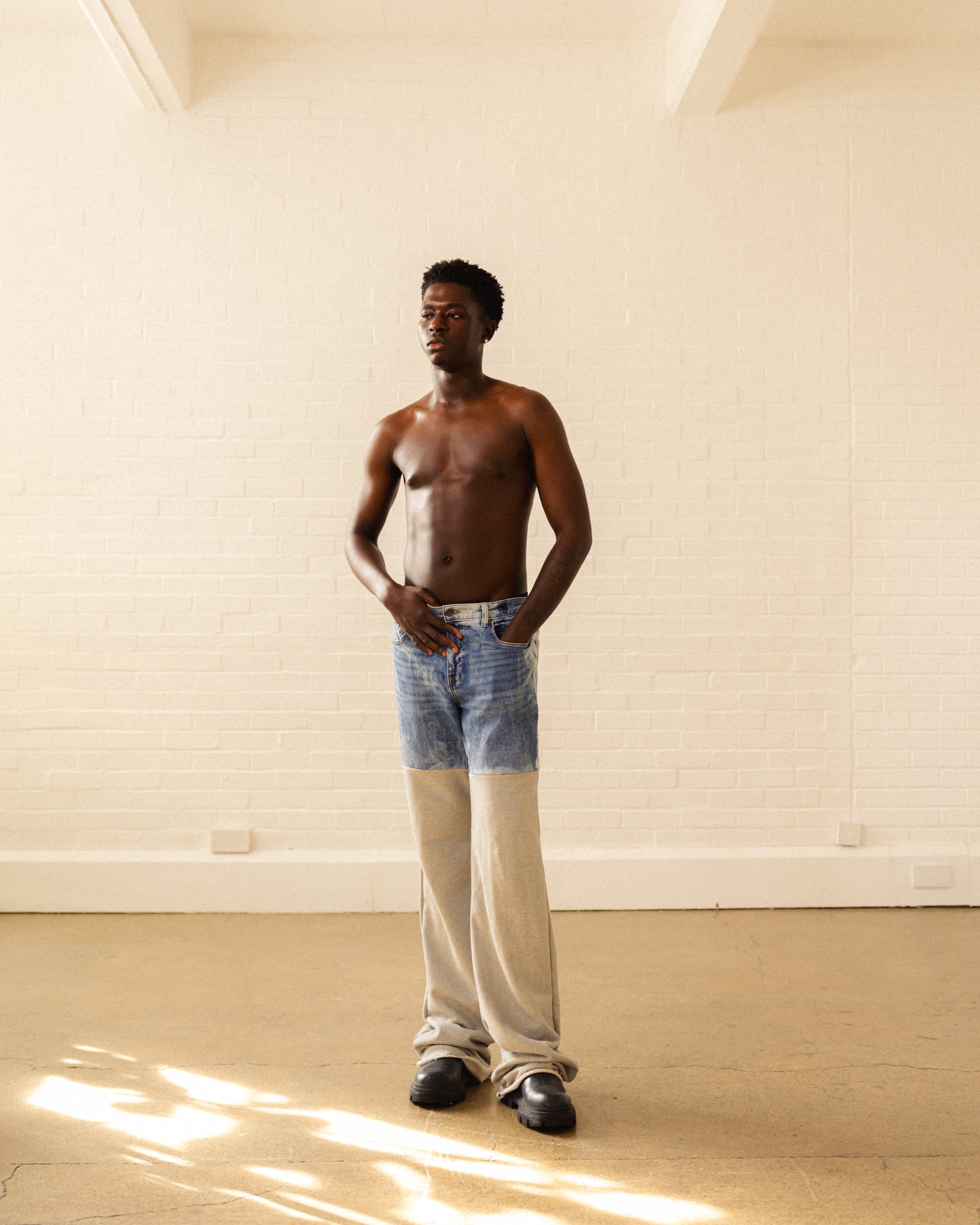 Andy G denim sweatpants